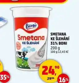 Penny Market SMETANA KE ŠLEHÁNÍ KE ŠLEHÁNÍ 31% BONI, 200 g nabídka