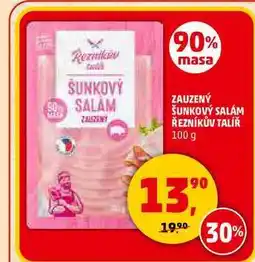 Penny Market ZAUZENÝ ŠUNKOVÝ SALÁM ŘEZNÍKŮV TALÍŘ, 100 g nabídka