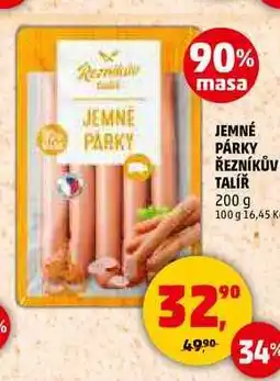 Penny Market JEMNÉ PÁRKY ŘEZNÍKŮV TALÍŘ, 200 g nabídka