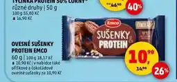 Penny Market OVESNÉ SUŠENKY PROTEIN EMCO, 60 g nabídka