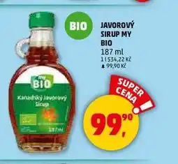 Penny Market JAVOROVÝ SIRUP MY BIO, 187 ml nabídka
