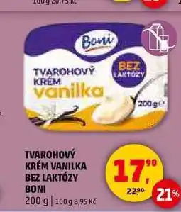 Penny Market TVAROHOVÝ KRÉM VANILKA BEZ LAKTÓZY BONI, 200 g nabídka