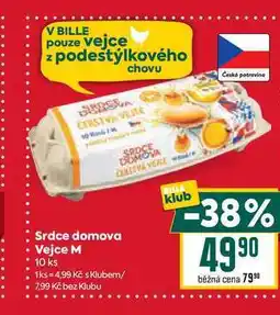Billa Srdce domova Vejce M 10 ks nabídka