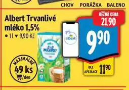 Albert Albert Trvanlivé mléko 1,5% 1 l nabídka
