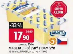 Trefa MADETA JIHOČESKÝ EIDAM SÝR 45% tuku, 100g nabídka