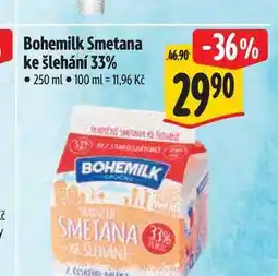 Albert Bohemilk Smetana ke šlehání 33% 250 ml nabídka