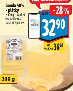 Albert Gouda 48% - plátky 200 g nabídka