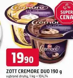 Trefa ZOTT CREMORE DUO 190 g nabídka