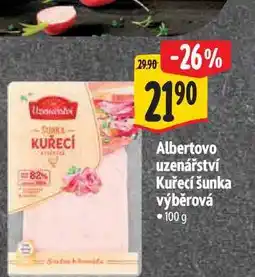 Albert Albertovo uzenářství Kuřecí šunka výběrová 100 g nabídka