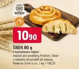 Trefa ŠNEK 80 g s tvarohovou náplní nabídka