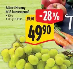 Albert Albert Hrozny bílé bezsemenné 500 g nabídka