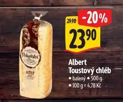 Albert Albert Toustový chléb balený 500 g nabídka