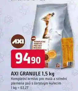 Trefa AXI GRANULE 1,5 kg Kompletní krmivo pro malá a střední plemena psů nabídka