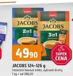 Trefa JACOBS 124-126 g instantní kávová směs, vybrané druhy nabídka