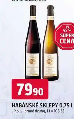 Trefa HABÁNSKÉ SKLEPY 0,75 L víno, vybrané druhy nabídka