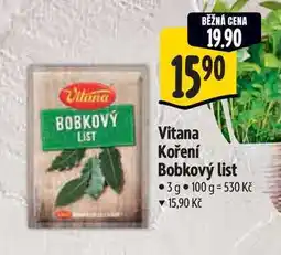 Albert Vitana Koření Bobkový list 3g nabídka