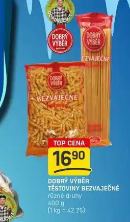 Flop DOBRÝ VÝBĚR TĚSTOVINY BEZVAJEČNÉ různé druhy 400 g nabídka