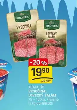 Flop VYSOČINA, LOVECKÝ SALÁM 75-100 g nabídka