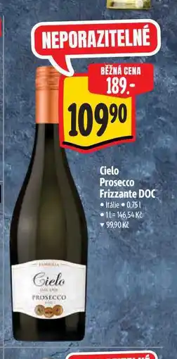 Albert Cielo Prosecco Frizzante DOC 0,75 l nabídka
