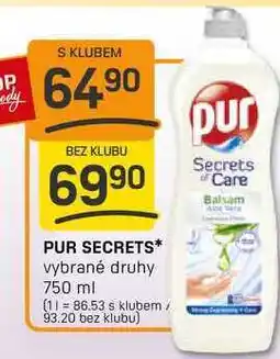 Flop PUR SECRETS vybrané druhy 750 ml nabídka