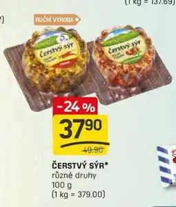 Flop ČERSTVÝ SÝR různé druhy 100 g nabídka