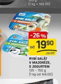 Flop RYBÍ SALÁT V MAJONÉZE, S JOGURTEM 135-150 g nabídka