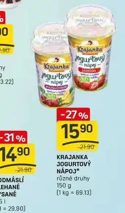 Flop KRAJANKA JOGURTOVÝ NÁPOJ různé druhy 150 g nabídka