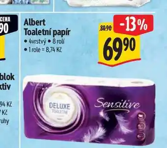 Albert Albert Toaletní papír 4vrstvý 8 rolí nabídka
