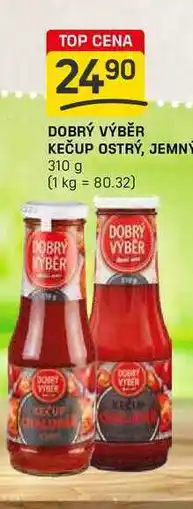 Flop DOBRÝ VÝBĚR KEČUP OSTRÝ, JEMNÝ 310 g nabídka