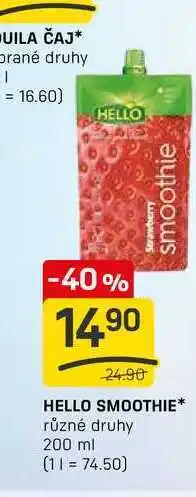 Flop HELLO SMOOTHIE různé druhy 200 ml nabídka