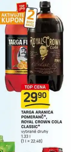 Flop ROYAL CROWN COLA CLASSIC vybrané druhy 1.33l nabídka