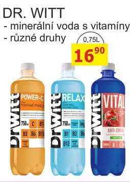 BENE Nápoje DR. WITT - minerální voda s vitamíny 0.75L nabídka