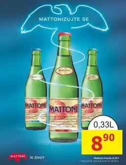 BENE Nápoje Mattoni klasik 0,33l nabídka
