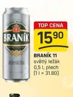 Flop BRANÍK 11 světlý ležák 0,5 1, plech nabídka