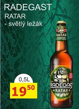 BENE Nápoje RADEGAST RATAR - světlý ležák 0,5l nabídka