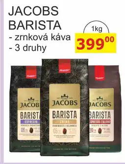 BENE Nápoje JACOBS BARISTA, zrnková káva - 3 druhy 1kg nabídka