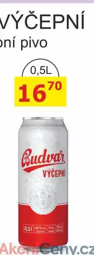 BENE Nápoje BUDVAR Pivo světlé výčepní 0,5l 0.5l plech nabídka