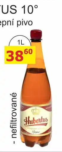 BENE Nápoje Pivovar Kácov Hubertus Světlé výčepní pivo nefiltrované 1L nabídka