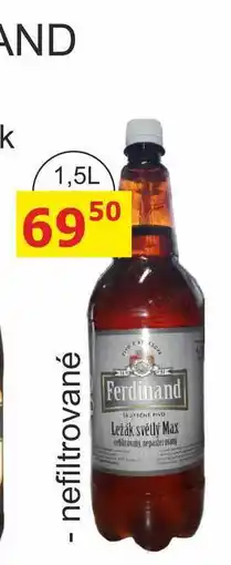 BENE Nápoje Ferdinand Max ležák světlý pivo 1,5l nabídka