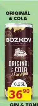 BENE Nápoje BOŽKOV ORIGINAL & COLA 0,25L míchaný drink nabídka