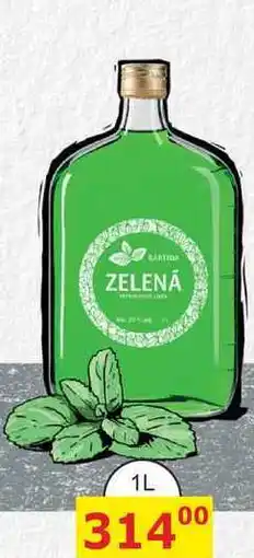 BENE Nápoje BARTIDA ZELENÁ 1L nabídka