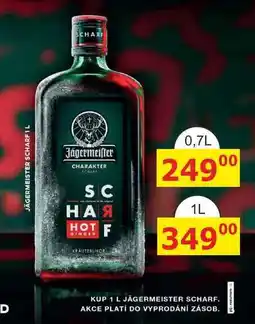 BENE Nápoje JÄGERMEISTER SCHARF 1L nabídka