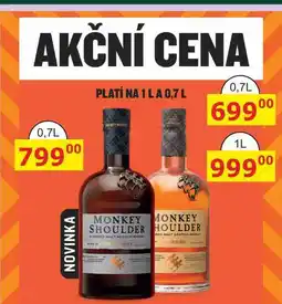 BENE Nápoje MONKEY SHOULDER BLENDED MALT SCOTCH WHISKY 0.7L nabídka