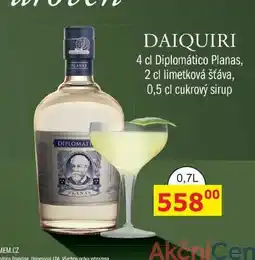 BENE Nápoje Diplomático Planas, 0,7L nabídka
