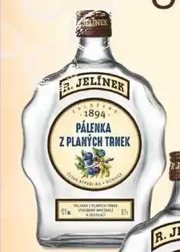 BENE Nápoje R. JELÍNEK PÁLENKA Z PLANÝCH TRNEK 0,7l nabídka