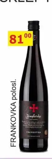 BENE Nápoje Templářské sklepy 0,75l FRANKOVKA polosl nabídka
