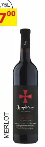 BENE Nápoje Templářské sklepy 0,75l MERLOT nabídka