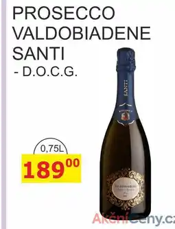 BENE Nápoje PROSECCO VALDOBIADENE SANTI - D.O.C.G. 0,75L nabídka