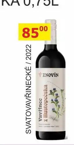 BENE Nápoje ZNOVÍN ZNOJMO 0,75l SVATOVAVŘINECKÉ / 2022 nabídka