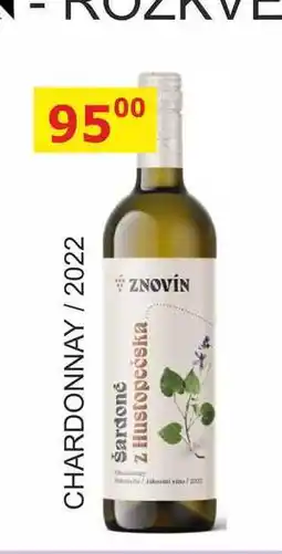 BENE Nápoje ZNOVÍN ZNOJMO 0,75l CHARDONNAY / 2022 nabídka